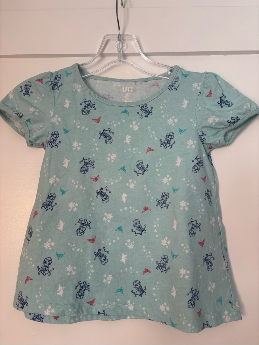 Mint Green Short-Sleeve Princess Character Tee size 3-4